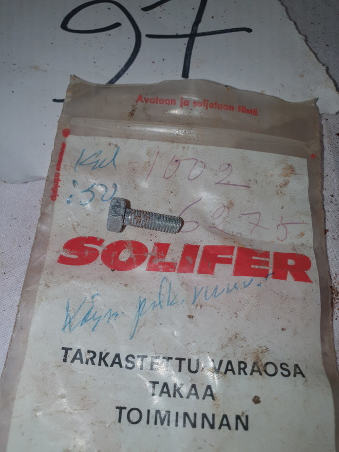 solifer varaosa alkuperäinen vanha käyttämätön