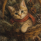 Kissa joulukorissa - pikkukuva 1