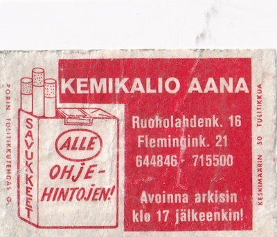 Helsinki , Kemikalio Aana 3/9