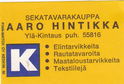 Ylä - Kintaus , Aaro Hintikka  b584