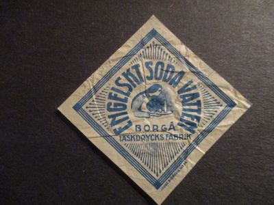 ENGELSK SODA VATTEN BORGÅ LÄSKTRYCKS FABRIK (AB10)