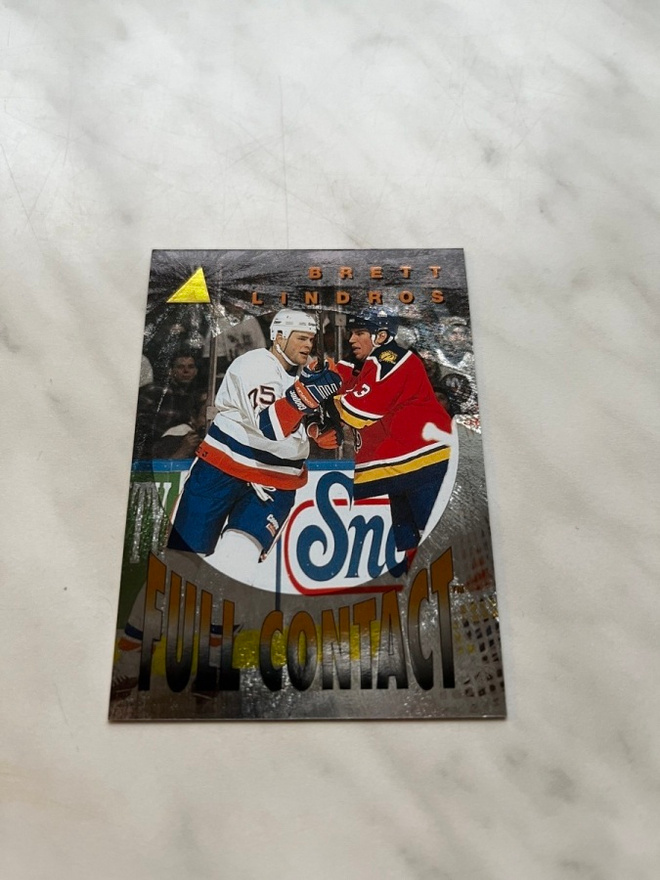 1995-96 Pinnacle Full Contact Brett Lindros 7of12
