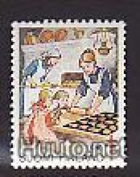 Suomi Joulumerkki 1980, Piparkakkujen leipojat