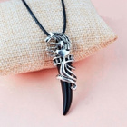 801 .. Wolf Hammas Stainless Steel .. Kaulakoru - pikkukuva 1