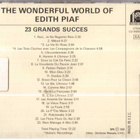 THE WONDERFUL WORLD OF EDITH PIAF - pikkukuva 2