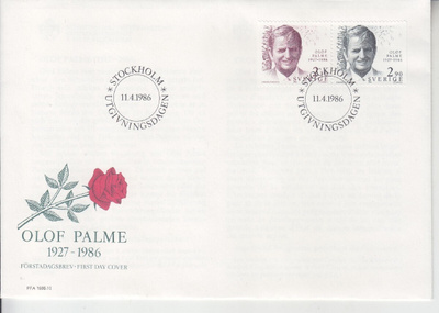 Ruotsi FDC 1999 1986 Olof Palme