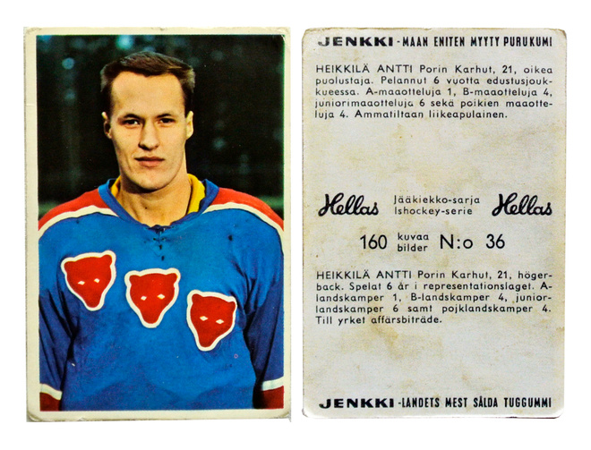 ANTTI HEIKKILÄ PORIN KARHUT KERÄILYKORTTI 1965 - EI PK