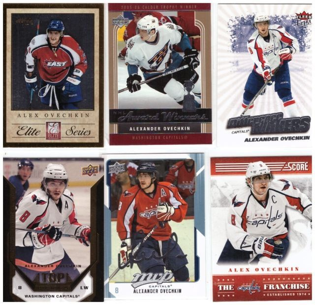 6 x ALEX OVECHKIN Capitals, ErikoisKortteja