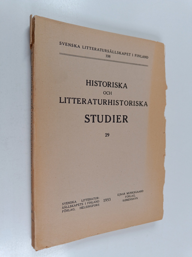Historiska och litteraturhistoriska studier 29