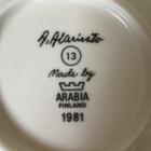 ARABIA SEINÄLAUTANEN A. Alariesto Nro.13, 1981, Ø 12cm - pikkukuva 3