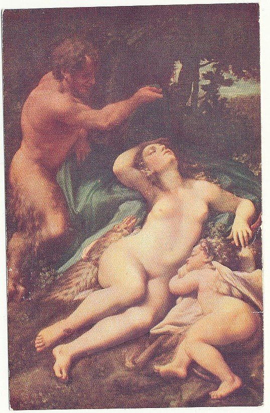 A ALLEGRI da CORREGGIO - "L´Antiope" -vanha kortti