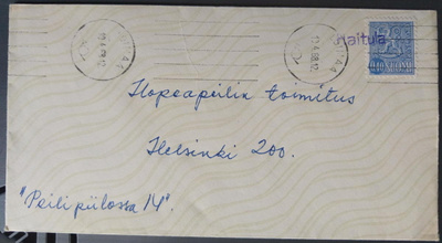 Pp-leima HAITULA / Loimaa, kulk. 1968
