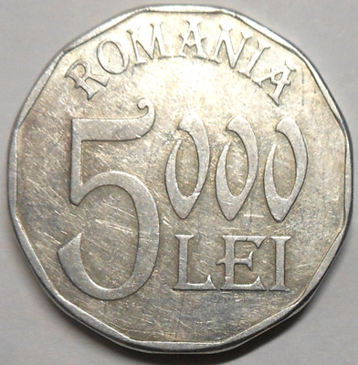 Romania. 5000 lei 2003.