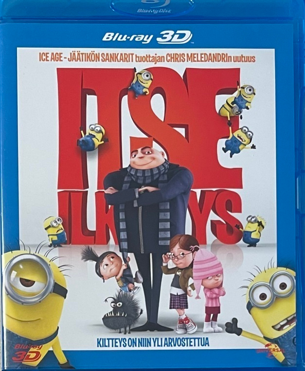 Itse Ilkimys - Despicable Me 3D Blu-ray suomikannet
