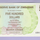 Zimbabwe 500 Dollaria v.2006 UNC P-43 - pikkukuva 1
