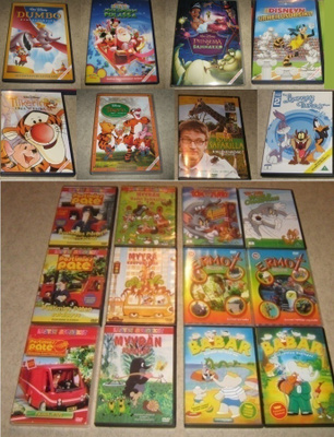 20 kpl lasten dvd levyjä