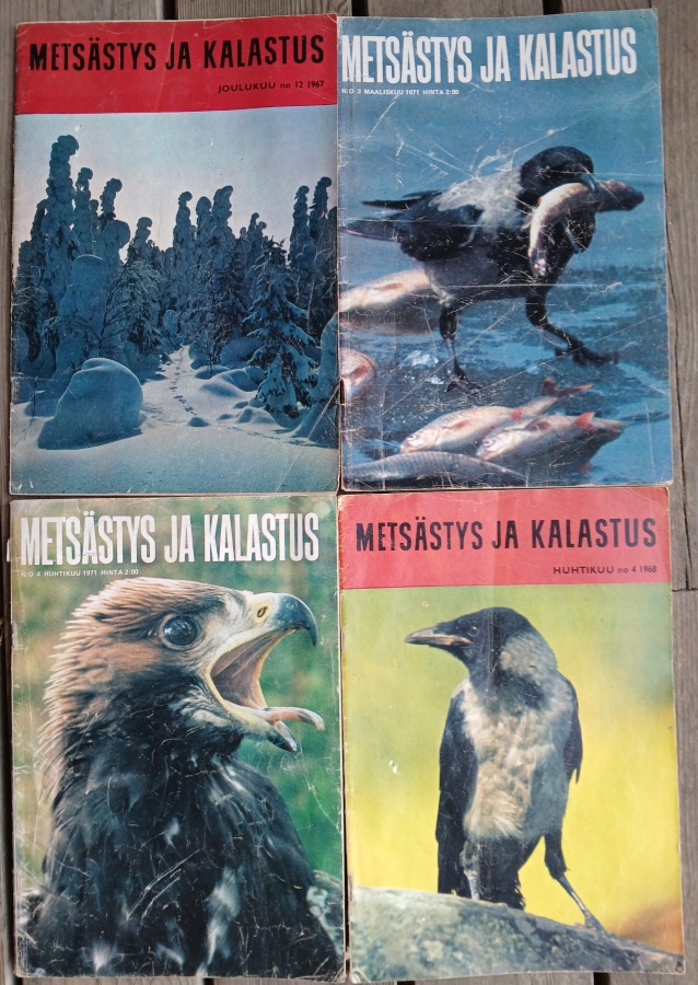 4 x Metsästys ja kalastus 1967 1968 1971