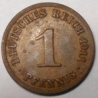 Saksa. 1 pfennig 1911A. - pikkukuva 1