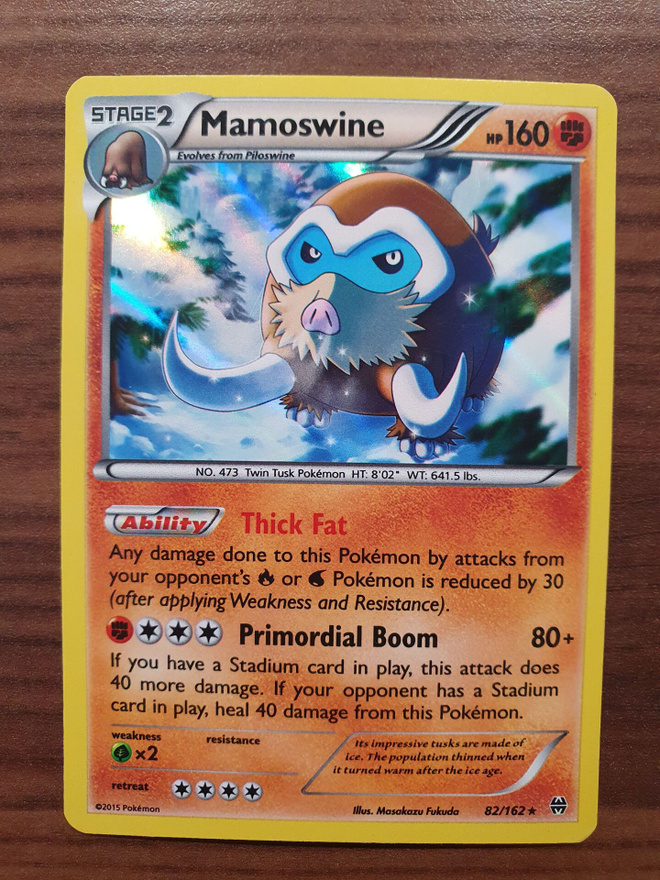 Pokemon Mamoswine 82/162 Holo Rare