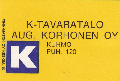 Kuhmo, K - Tavaratalo Aug. Korhonen Oy  , Kesko  , 2/12