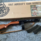 S&T PPSH AEG BLOWBACK AIRSOFT KONEPISTOOLI PUUTUKILLA - pikkukuva 1