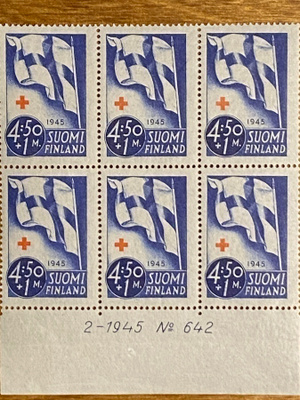 PR 1945 4,50MK+1MK NUMEROKUUSILO**