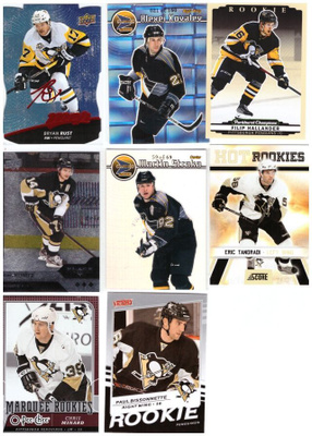 7 x PITTSBURGH PENGUINS Erikois, Rookie ym. Kortteja