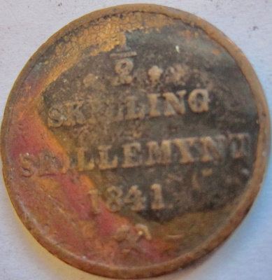 Norja 1/2 skilling Skillemynt 1841