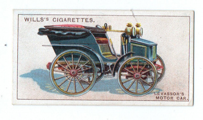 Tupakka- askin keräilykuva n:o 33 Levassor's Motor Car