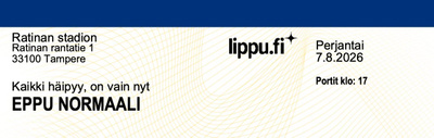 2 x Eppu Normaali 7.8.2026 Ratina