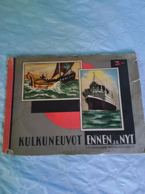 Keräilykortteja keräilykansioon liimattuna, KULKUNEUVOT...