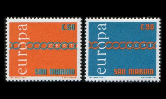San Marino 975-6 ** Europa (1971)