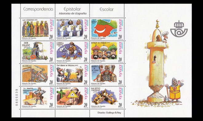 Espanja 3577-88kb ** Koulupostimerkit historiaa (2000)