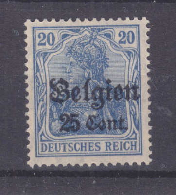 Saksa WW1 Saksan posti Belgiassa Mi 17