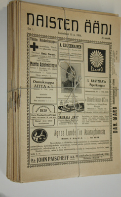 Naisten ääni nrot: 1,3,5-33, 35-40 vuodelta 1916