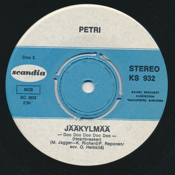 (7") Petri – Tahdo En Kuin Hengittää Vain / Jääkylmää