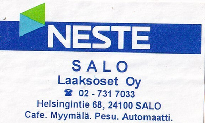 Salo. Laaksoset Oy. Neste,  s107