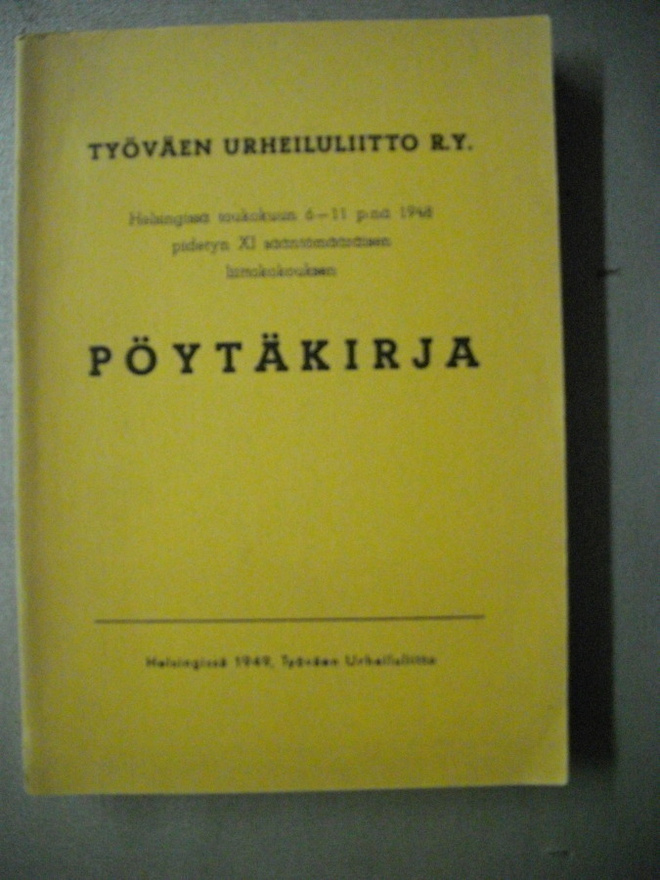 Työväen Urheiluliitto r.y. Pöytäkirja (10.11)