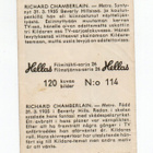 Purkkakuva Hellas Filmitähti-sarja n:o 114 RICHARD CHAMBERN - pikkukuva 2