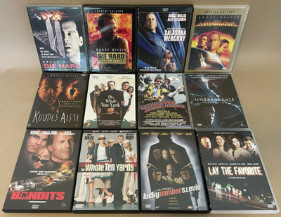 Bruce Willis-elokuvia 12 kpl DVD