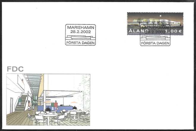 FDC Åland 2002  Postiterminaali   LaPe ÅL 206