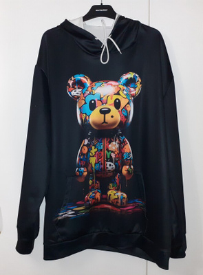 Huppari - Nalle - musta - koko 4XL - *uusi*
