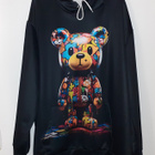 Huppari - Nalle - musta - koko 4XL - *uusi* - pikkukuva 1