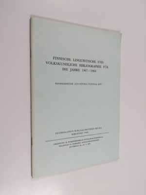 Sulo Haltsonen : Finnische linguistische und volkskundlic...