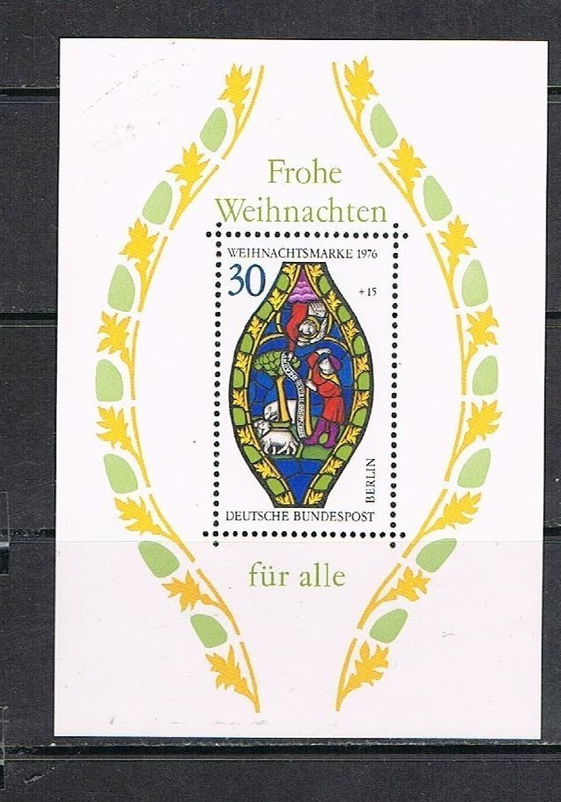 L-Saksa Berlin 1976 - Joulu Christmas ++ blokki
