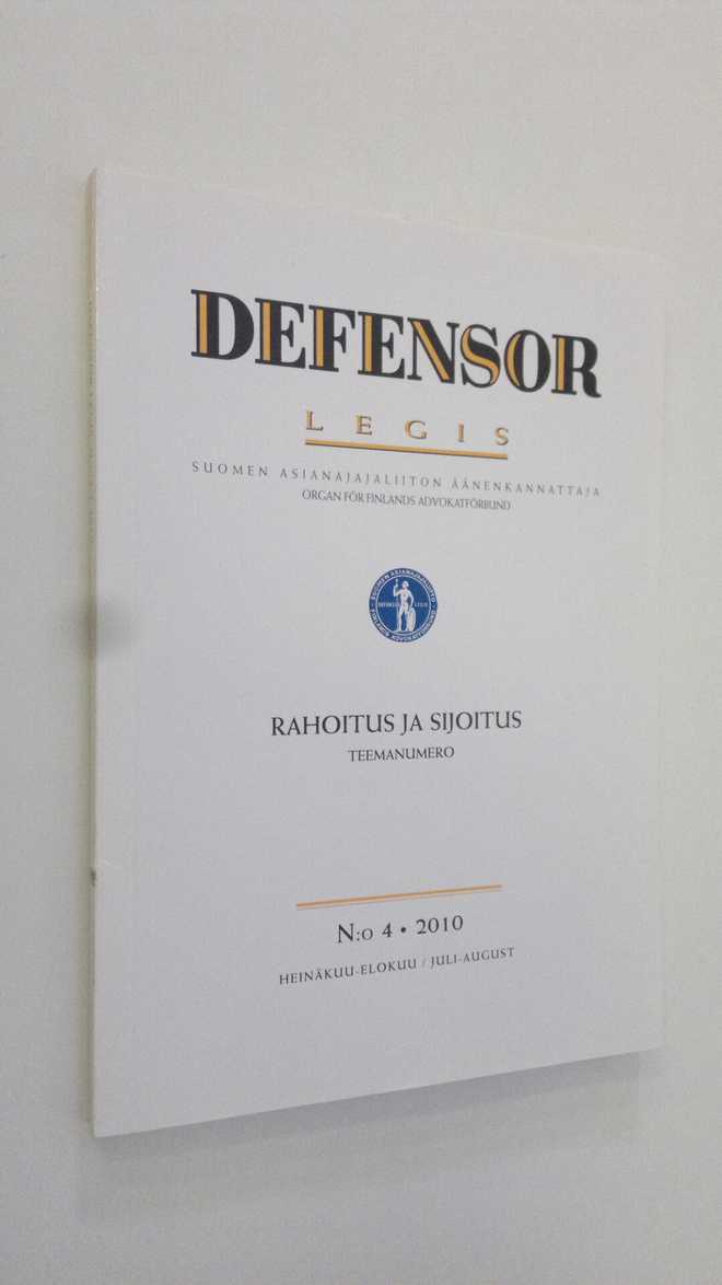 Defensor legis 4/2010 : Suomen asianajajaliiton äänenkann...