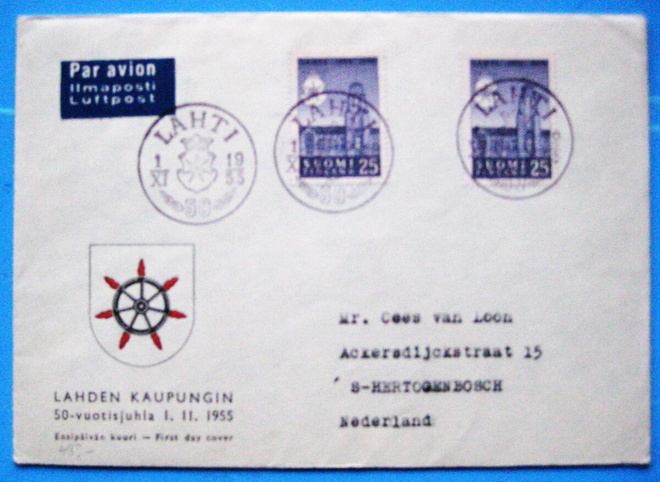FDC-Lahti 50v.1.11.1956 (100)