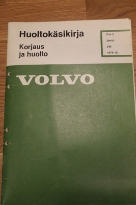Volvo 340 huoltokäsikirja osa 5 jarrut