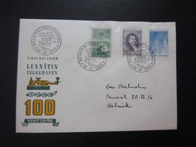 FDC 1955 Lennätin 100 vuotta