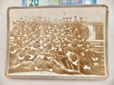 VANHA CCCP Valokuva Tykistö Sotilaat Kivat Merkit 1920-30-l
